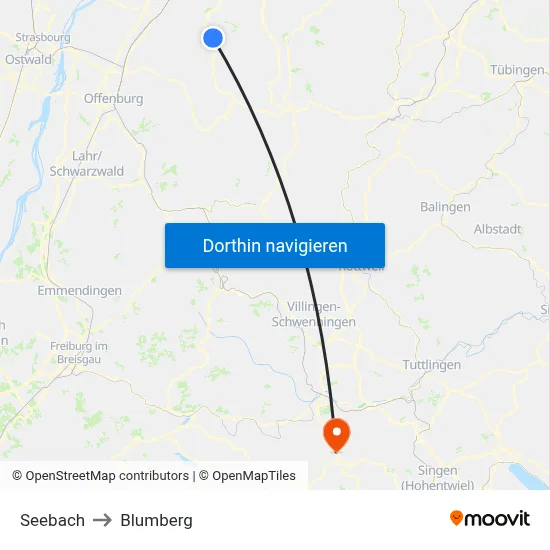 Seebach to Blumberg map