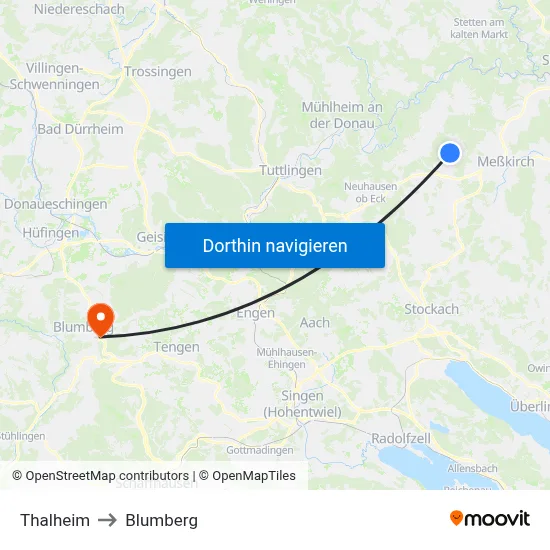 Thalheim to Blumberg map