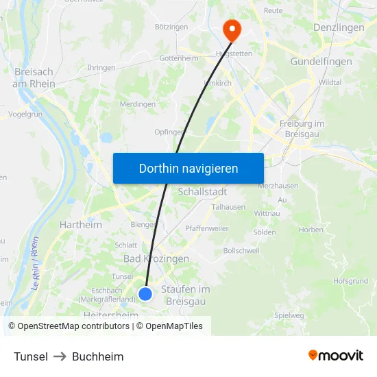 Tunsel to Buchheim map