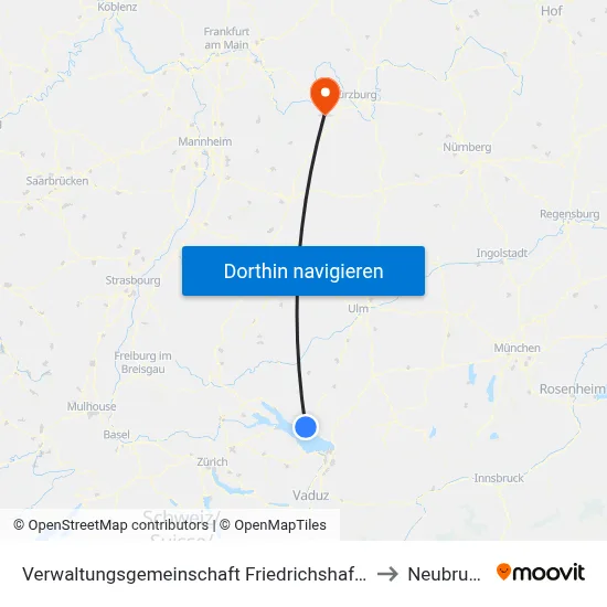 Verwaltungsgemeinschaft Friedrichshafen to Neubrunn map
