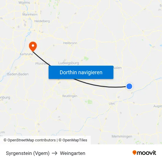 Syrgenstein (Vgem) to Weingarten map