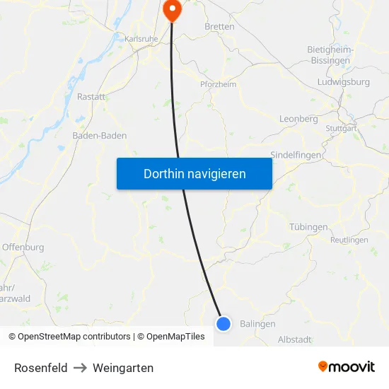 Rosenfeld to Weingarten map