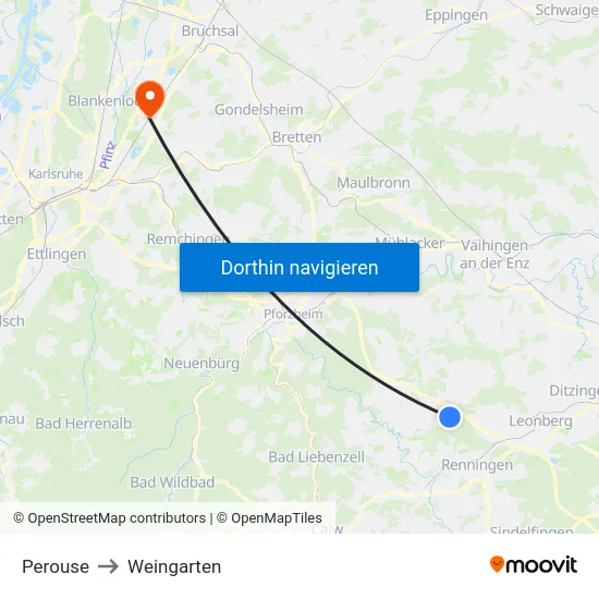 Perouse to Weingarten map