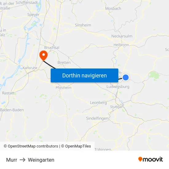 Murr to Weingarten map