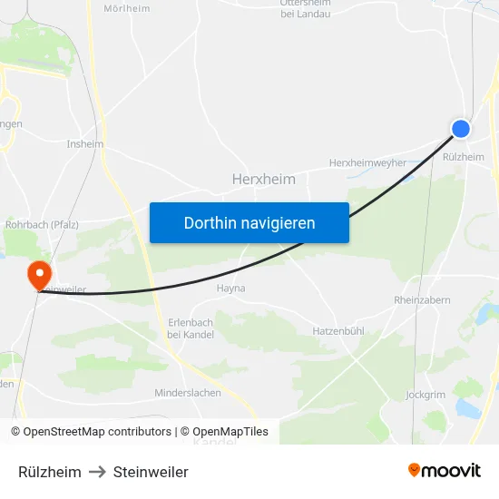 Rülzheim to Steinweiler map