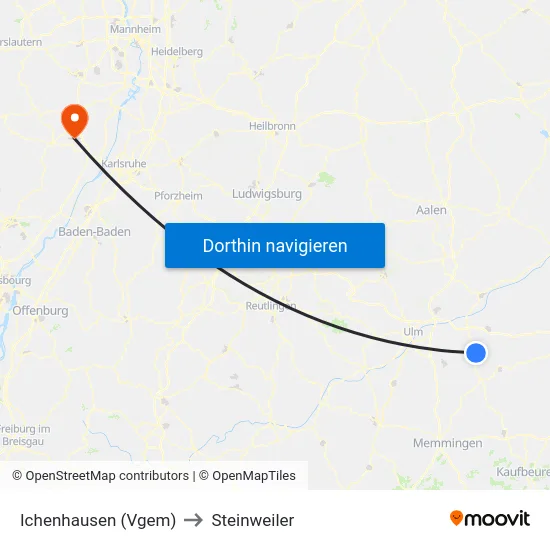 Ichenhausen (Vgem) to Steinweiler map