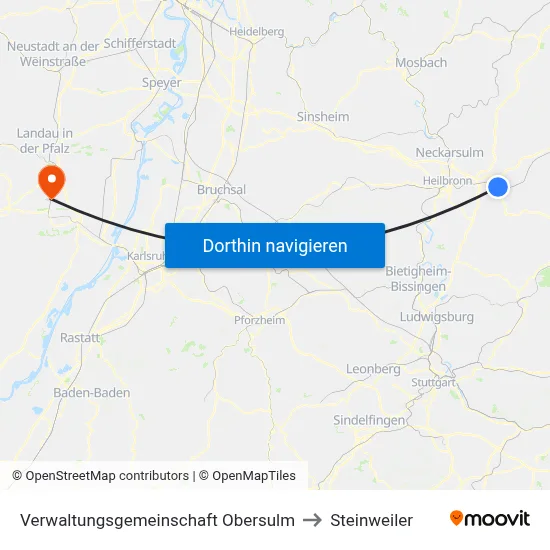 Verwaltungsgemeinschaft Obersulm to Steinweiler map