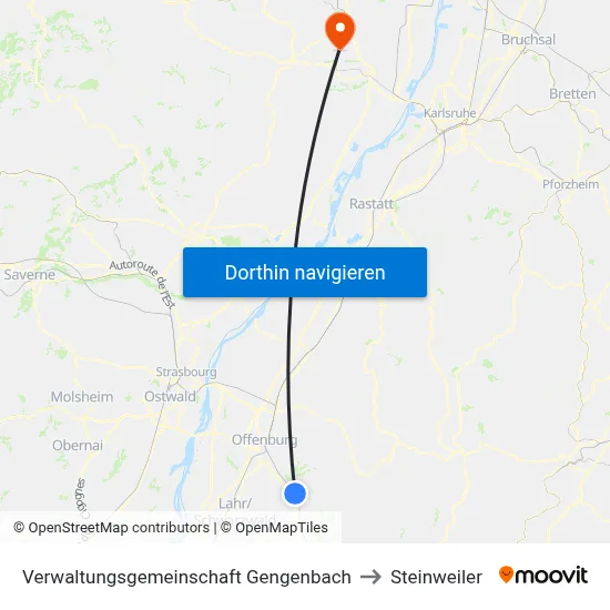 Verwaltungsgemeinschaft Gengenbach to Steinweiler map