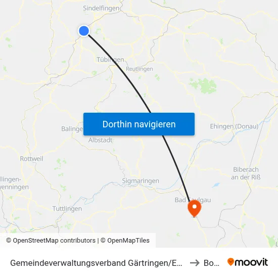 Gemeindeverwaltungsverband Gärtringen/Ehningen to Boms map