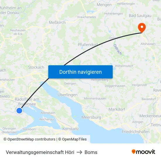 Verwaltungsgemeinschaft Höri to Boms map