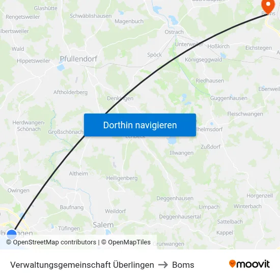Verwaltungsgemeinschaft Überlingen to Boms map