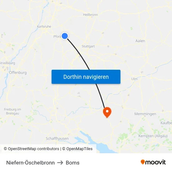 Niefern-Öschelbronn to Boms map