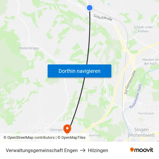 Verwaltungsgemeinschaft Engen to Hilzingen map