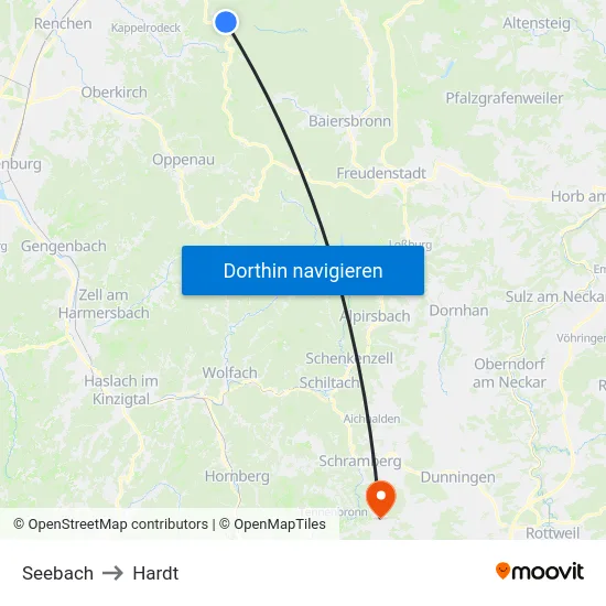 Seebach to Hardt map