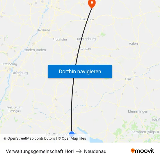 Verwaltungsgemeinschaft Höri to Neudenau map