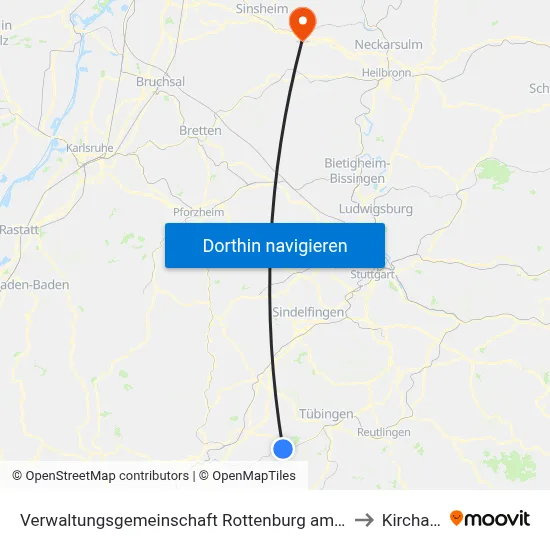 Verwaltungsgemeinschaft Rottenburg am Neckar to Kirchardt map