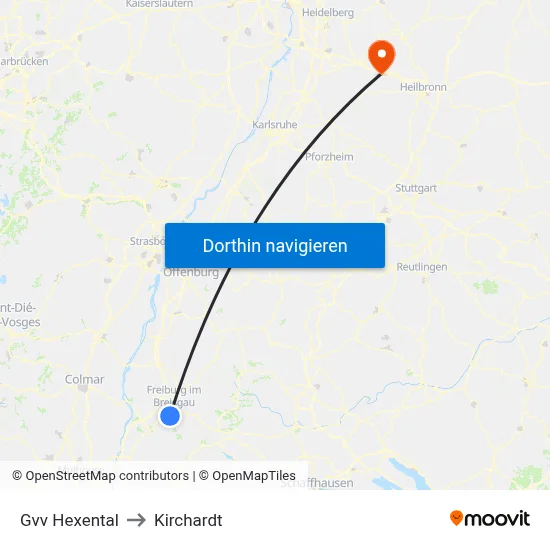 Gvv Hexental to Kirchardt map