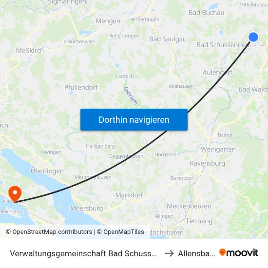 Verwaltungsgemeinschaft Bad Schussenried to Allensbach map