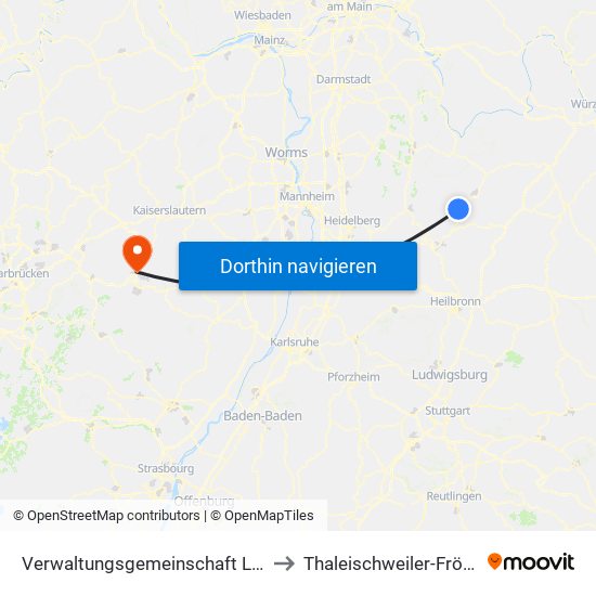 Verwaltungsgemeinschaft Limbach to Thaleischweiler-Fröschen map