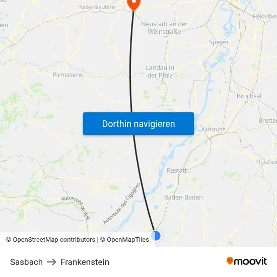 Sasbach to Frankenstein map