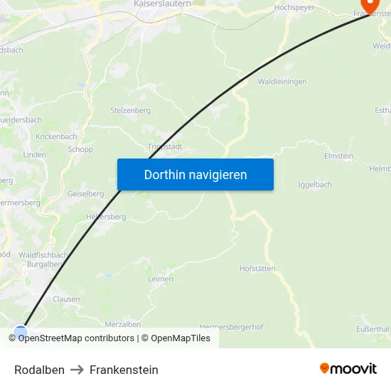 Rodalben to Frankenstein map
