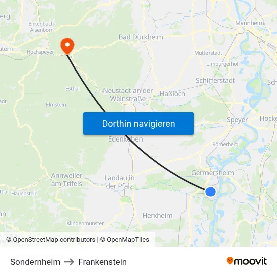 Sondernheim to Frankenstein map