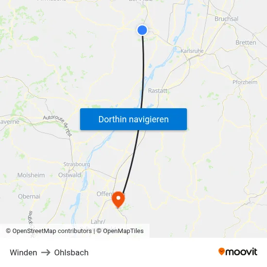 Winden to Ohlsbach map
