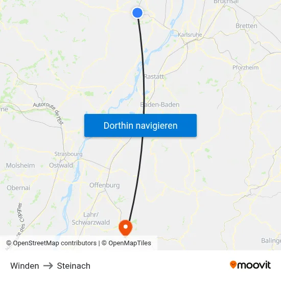 Winden to Steinach map