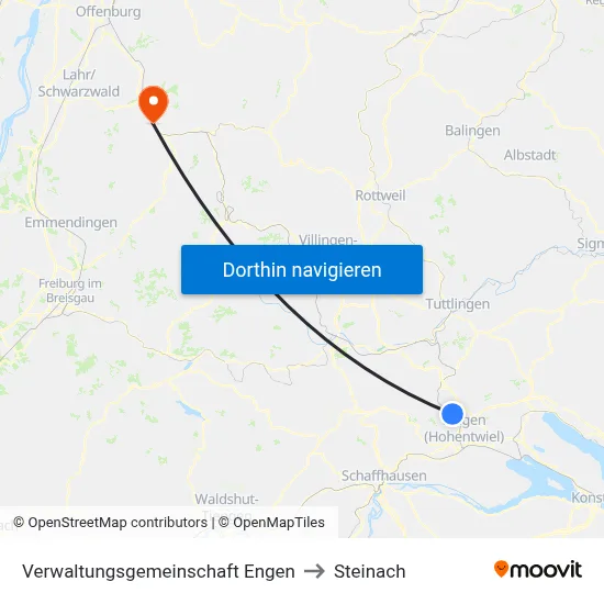 Verwaltungsgemeinschaft Engen to Steinach map