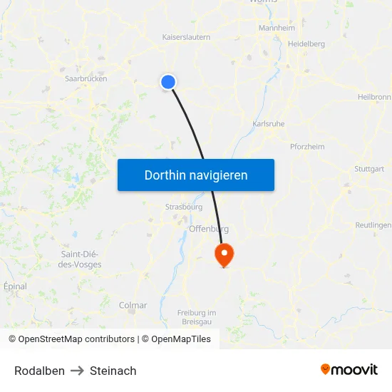 Rodalben to Steinach map
