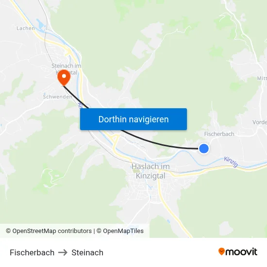 Fischerbach to Steinach map