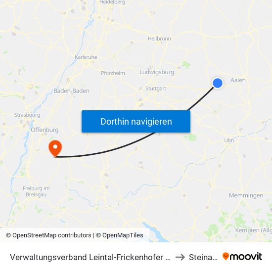 Verwaltungsverband Leintal-Frickenhofer Höhe to Steinach map