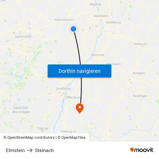 Elmstein to Steinach map