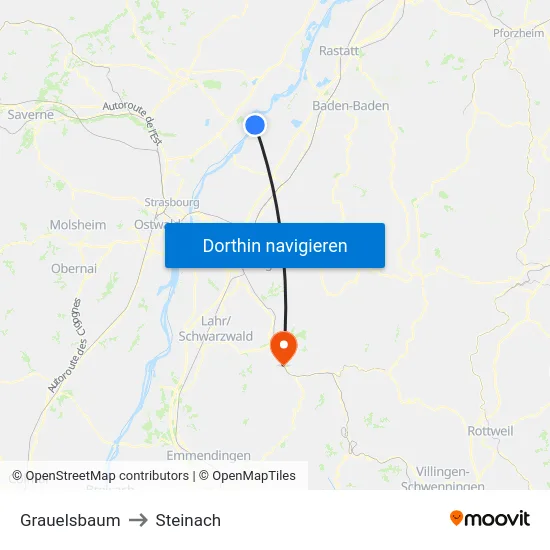 Grauelsbaum to Steinach map