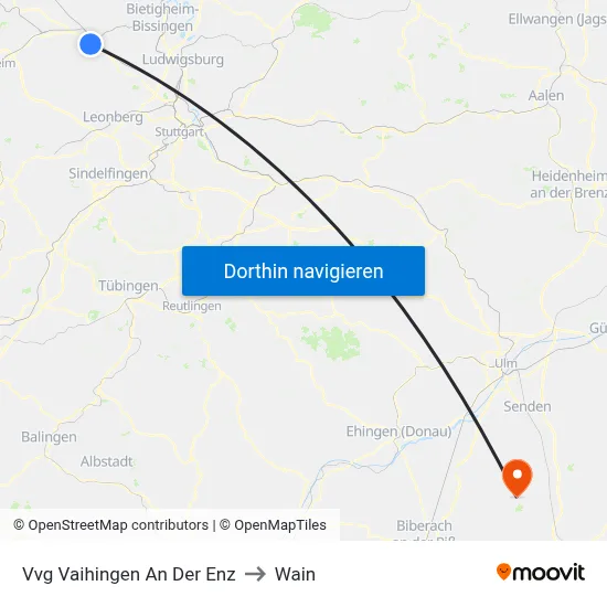 Vvg Vaihingen An Der Enz to Wain map