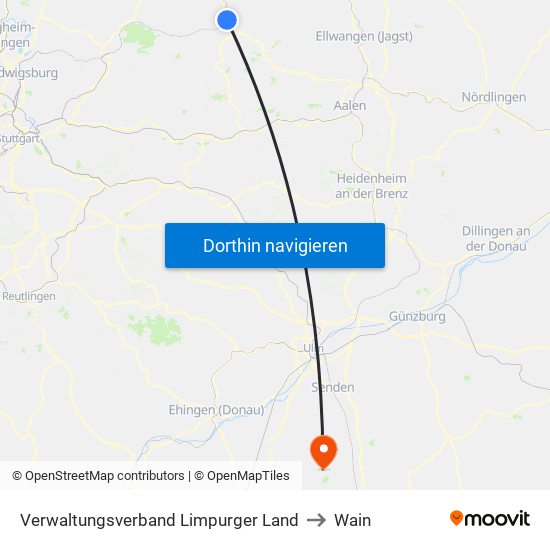 Verwaltungsverband Limpurger Land to Wain map