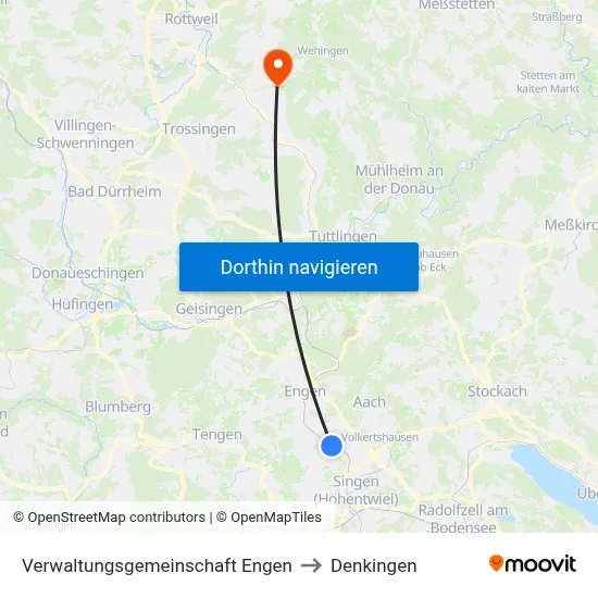 Verwaltungsgemeinschaft Engen to Denkingen map