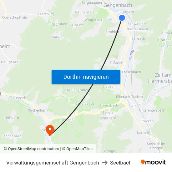 Verwaltungsgemeinschaft Gengenbach to Seelbach map