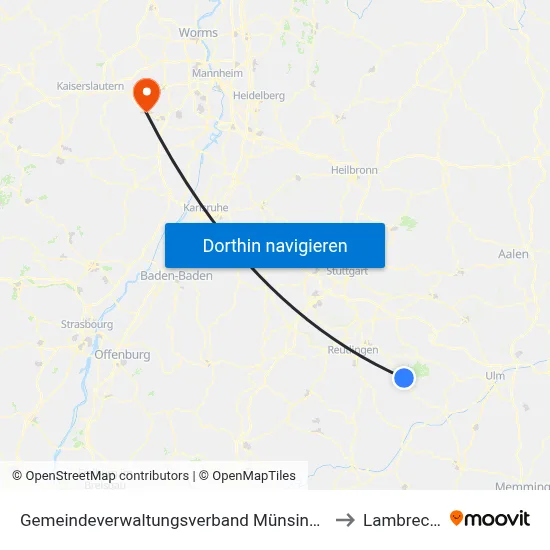 Gemeindeverwaltungsverband Münsingen to Lambrecht map