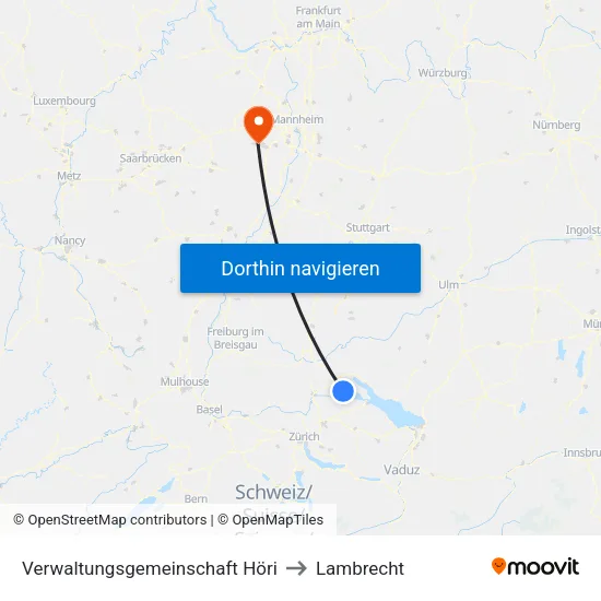 Verwaltungsgemeinschaft Höri to Lambrecht map