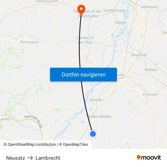 Neusatz to Lambrecht map