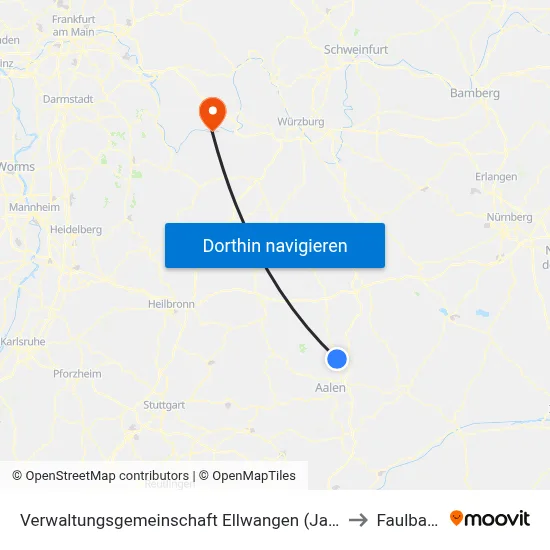 Verwaltungsgemeinschaft Ellwangen (Jagst) to Faulbach map