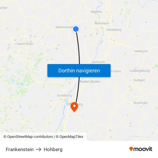 Frankenstein to Hohberg map