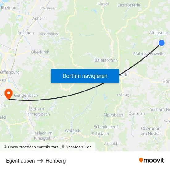 Egenhausen to Hohberg map