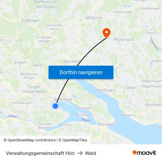 Verwaltungsgemeinschaft Höri to Wald map
