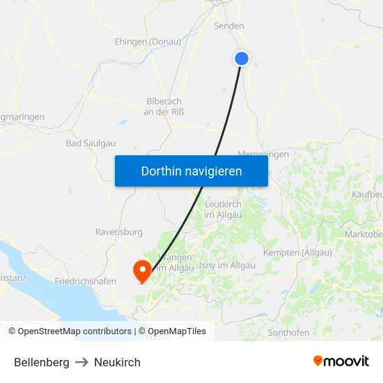 Bellenberg to Neukirch map