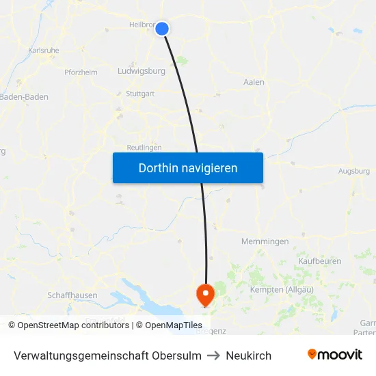Verwaltungsgemeinschaft Obersulm to Neukirch map