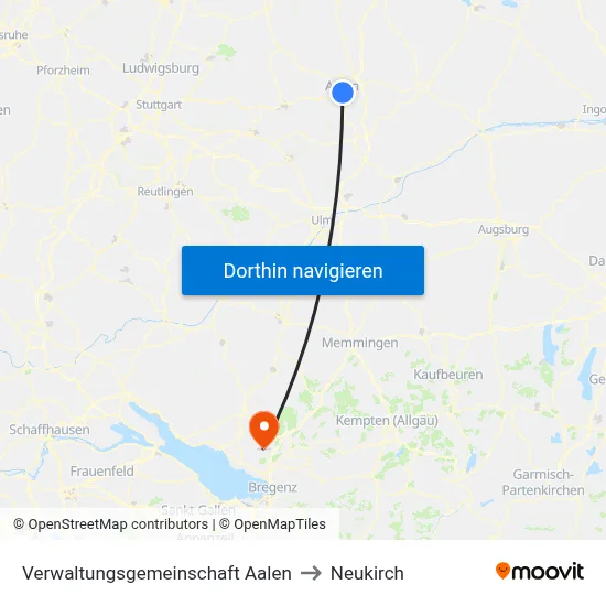 Verwaltungsgemeinschaft Aalen to Neukirch map