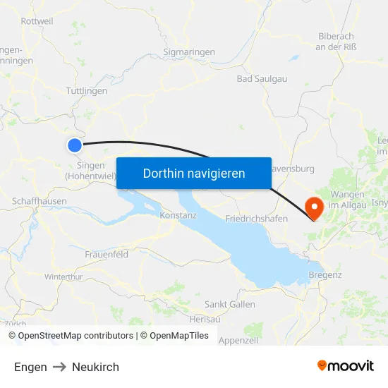 Engen to Neukirch map
