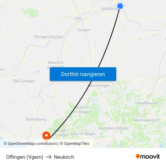 Offingen (Vgem) to Neukirch map